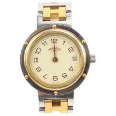 Zweifarbige Clipper-Uhr von Hermès Arabisch 48h217s