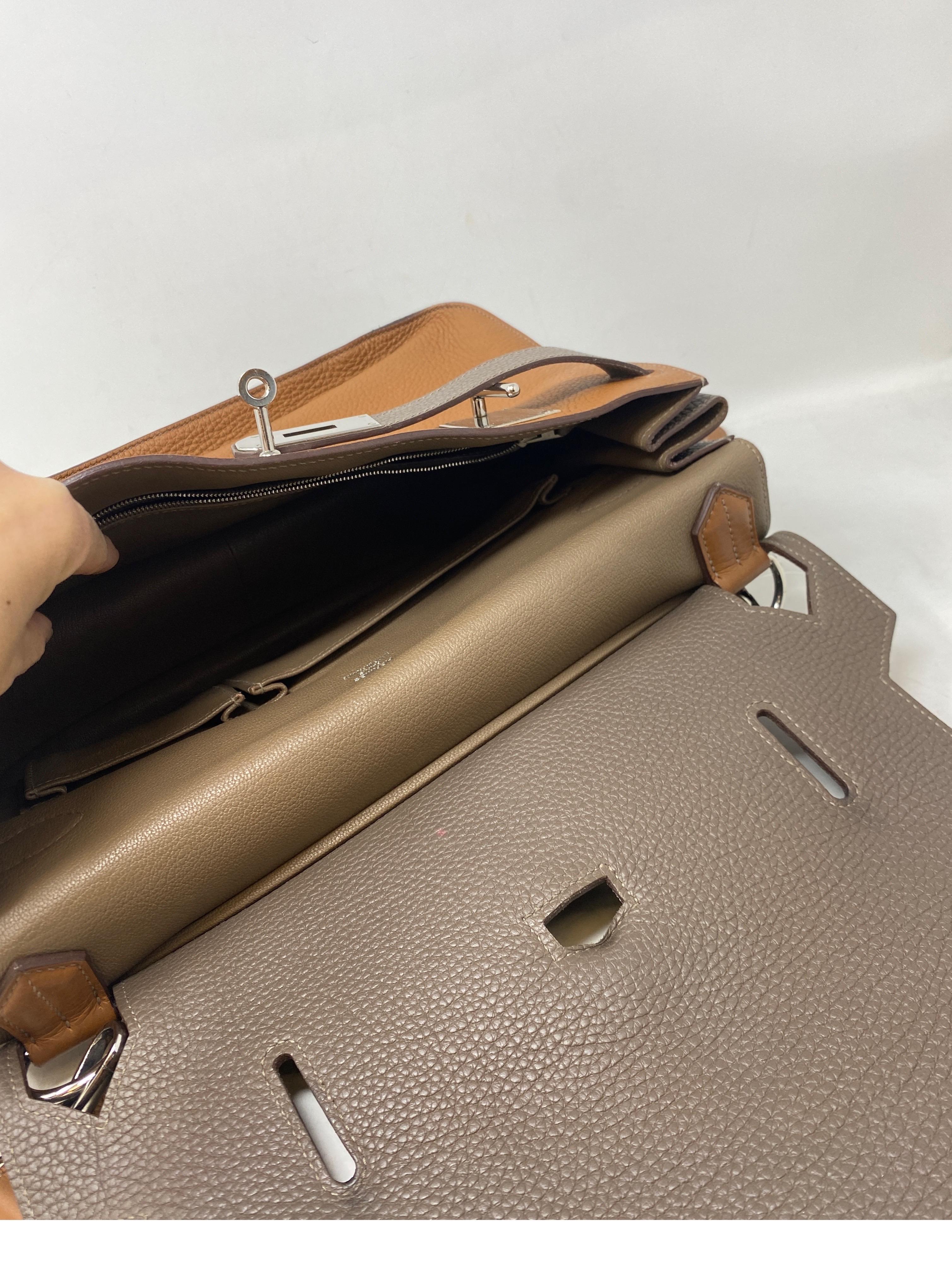 Zweifarbige Jypsiere 34 Tasche von Hermes 14