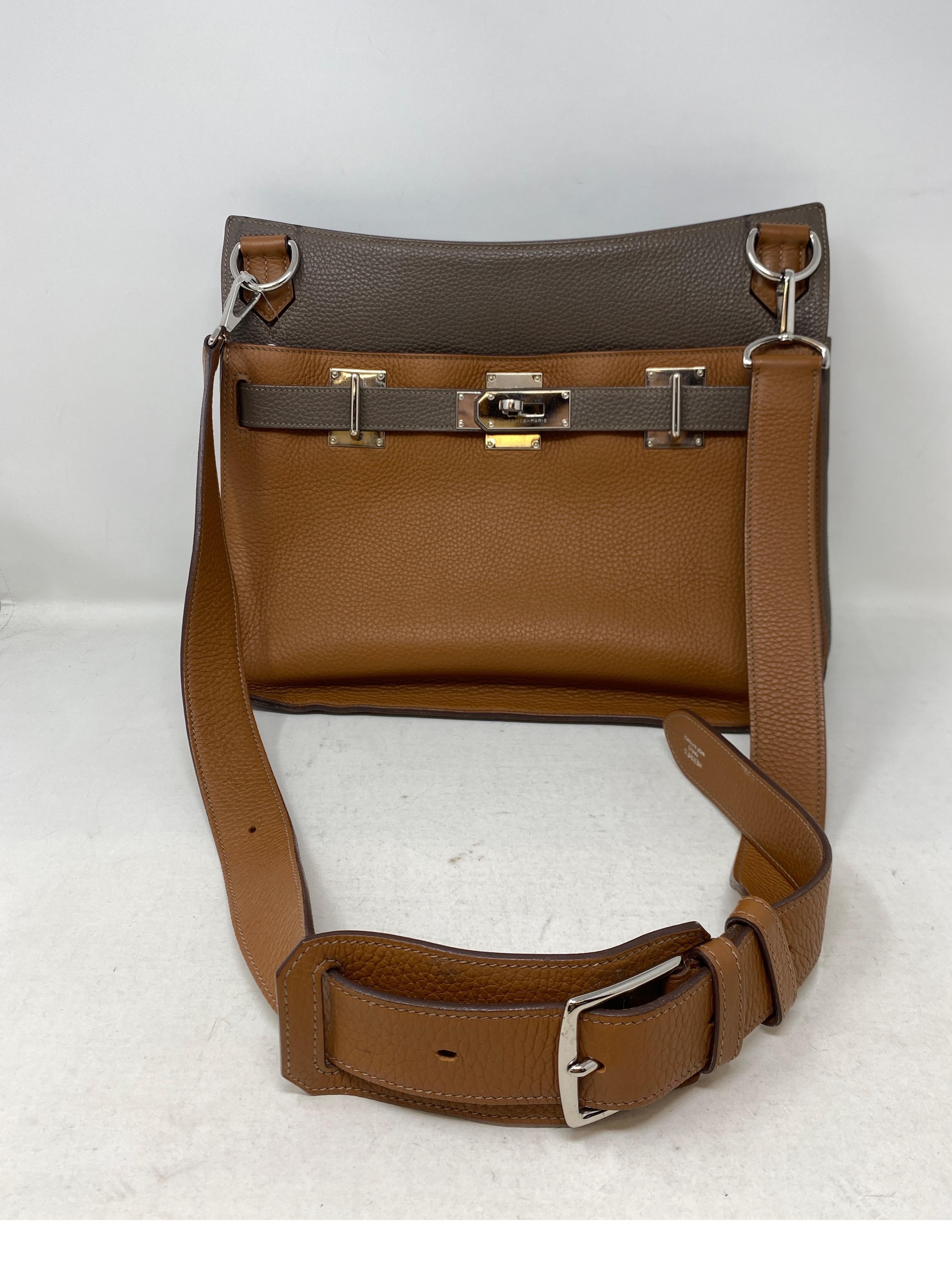 Zweifarbige Jypsiere 34 Tasche von Hermes für Damen oder Herren