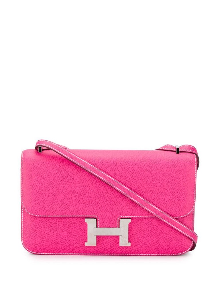 Hermès Tyrien Pink Epsom Leather Constance Elan Bag at 1stDibs