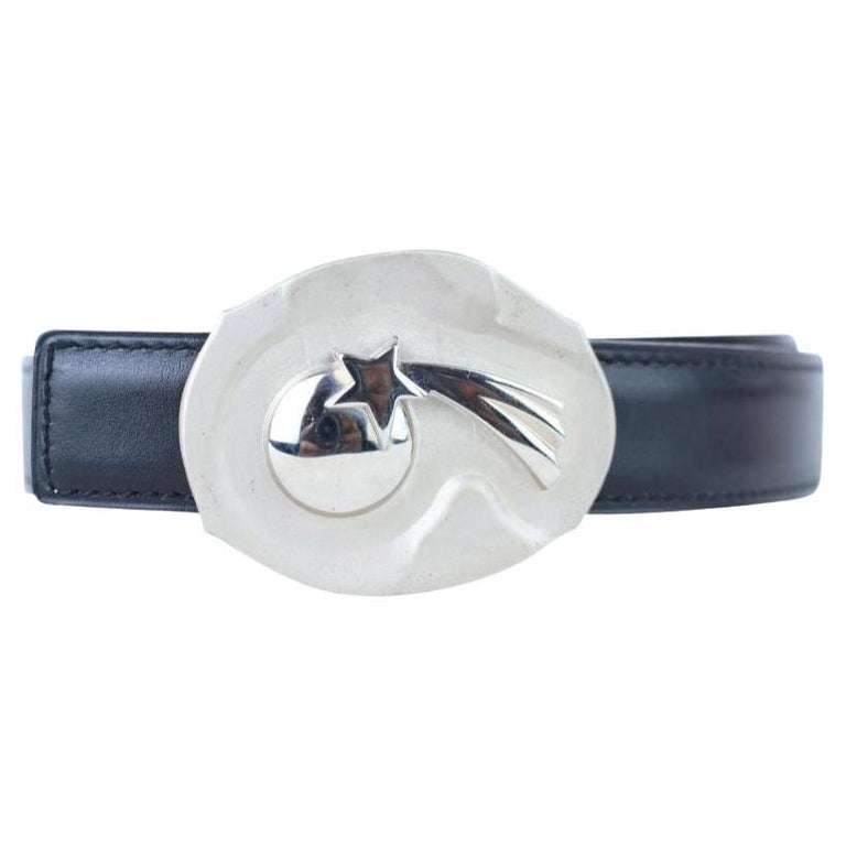 Louis Vuitton Glitter Silver Damier LV Pyramide 40mm Belt 37LV128S For Sale  at 1stDibs