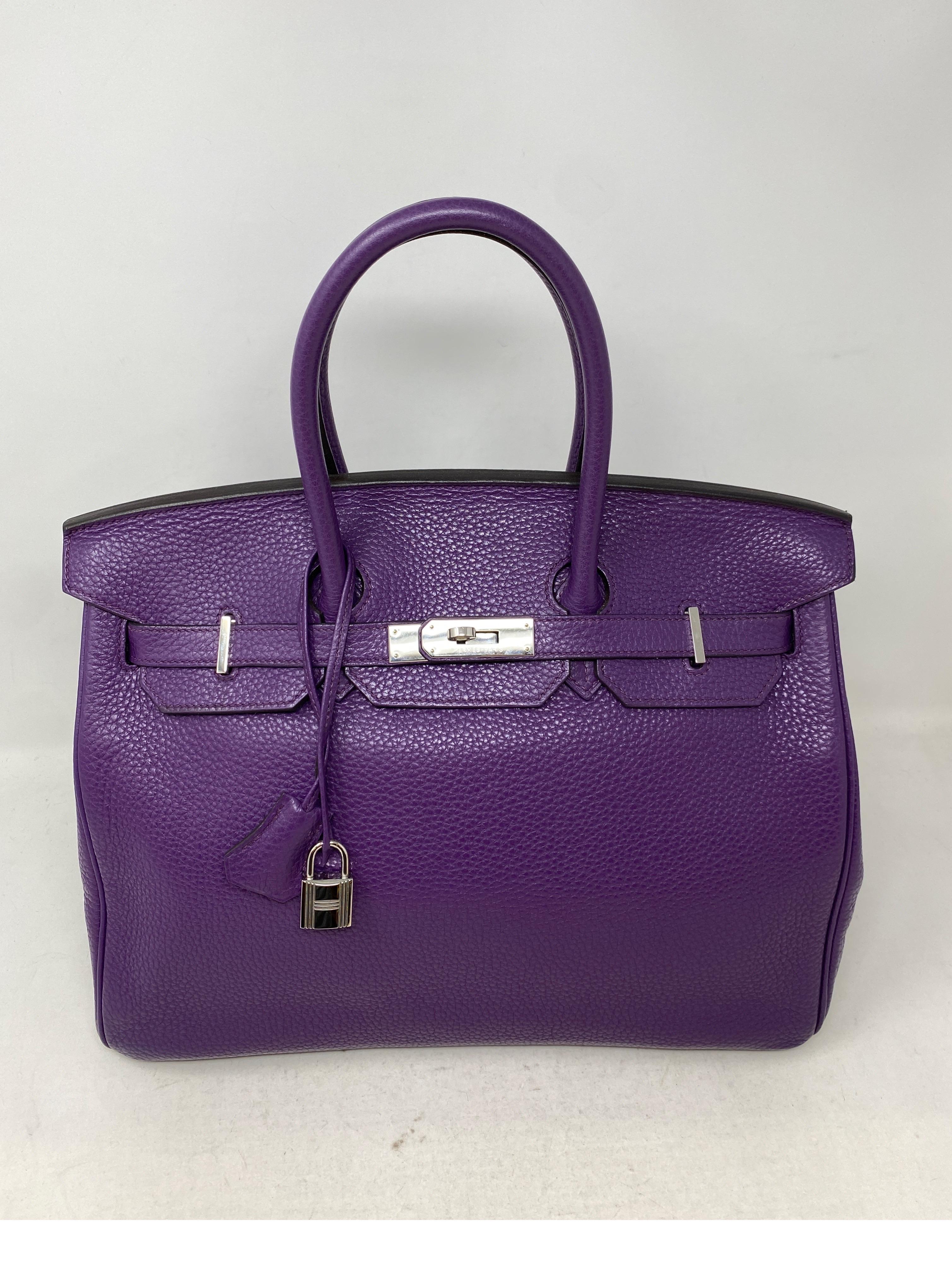Hermes Ultra Violet Birkin 35 Bag 4