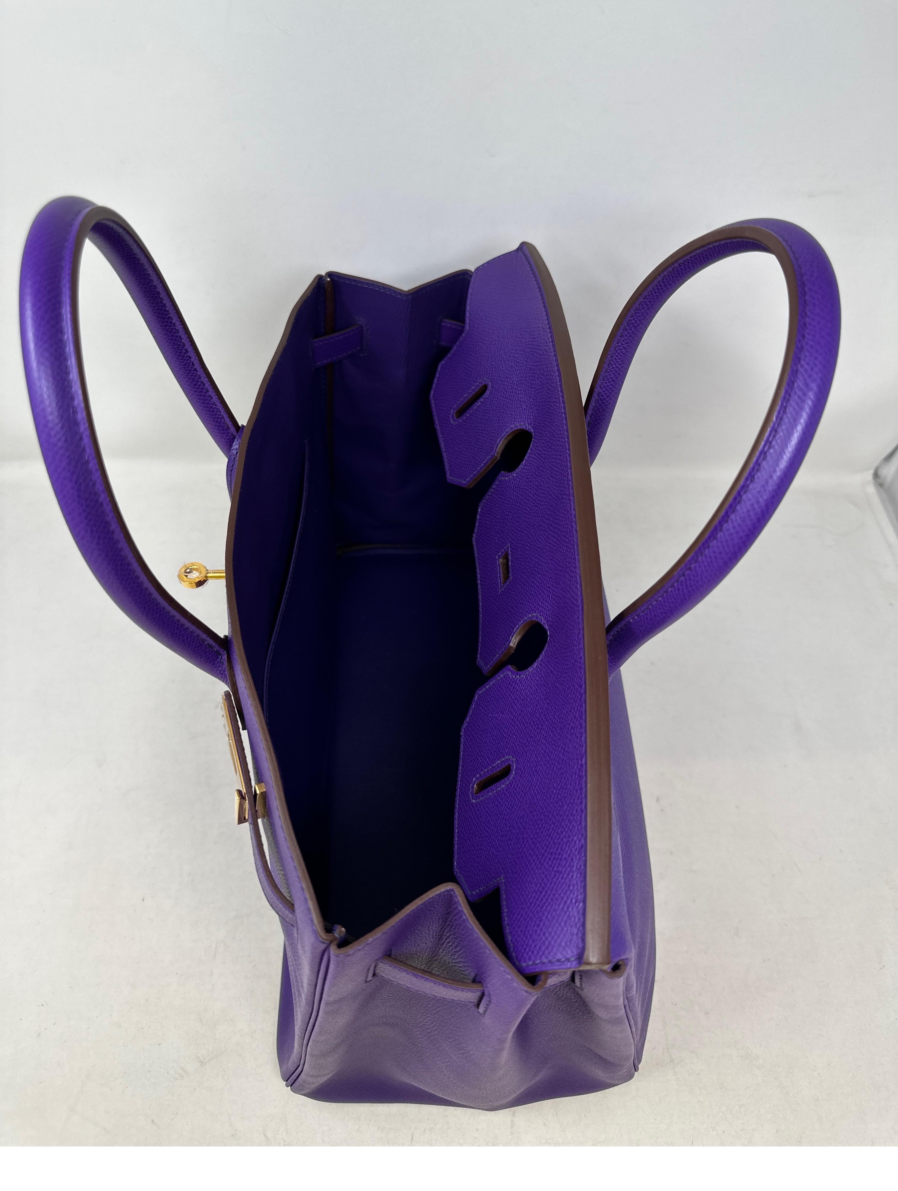 Hermes Ultra Violet Birkin 35 Bag  10