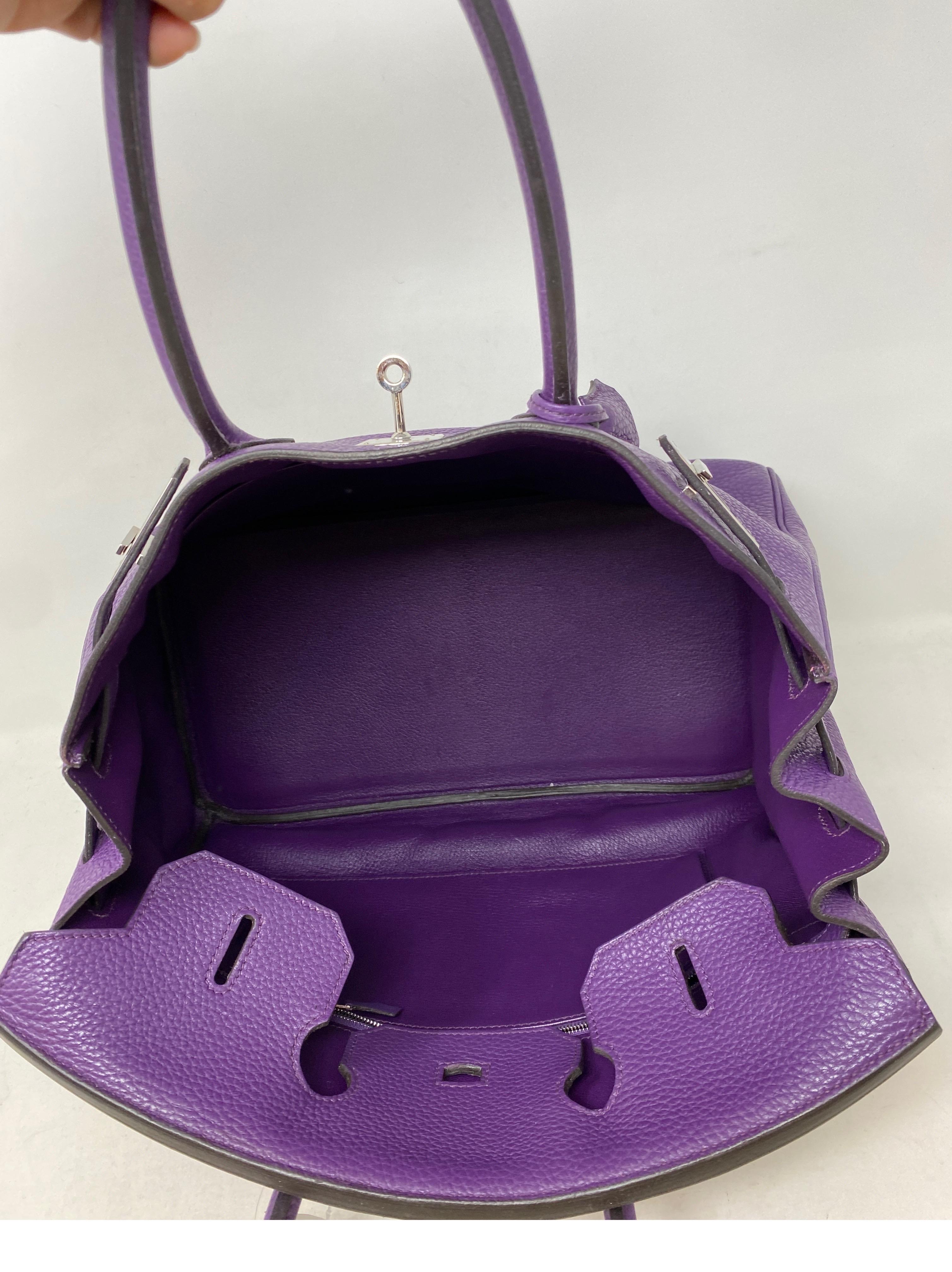 Hermes Ultra Violet Birkin 35 Bag 10