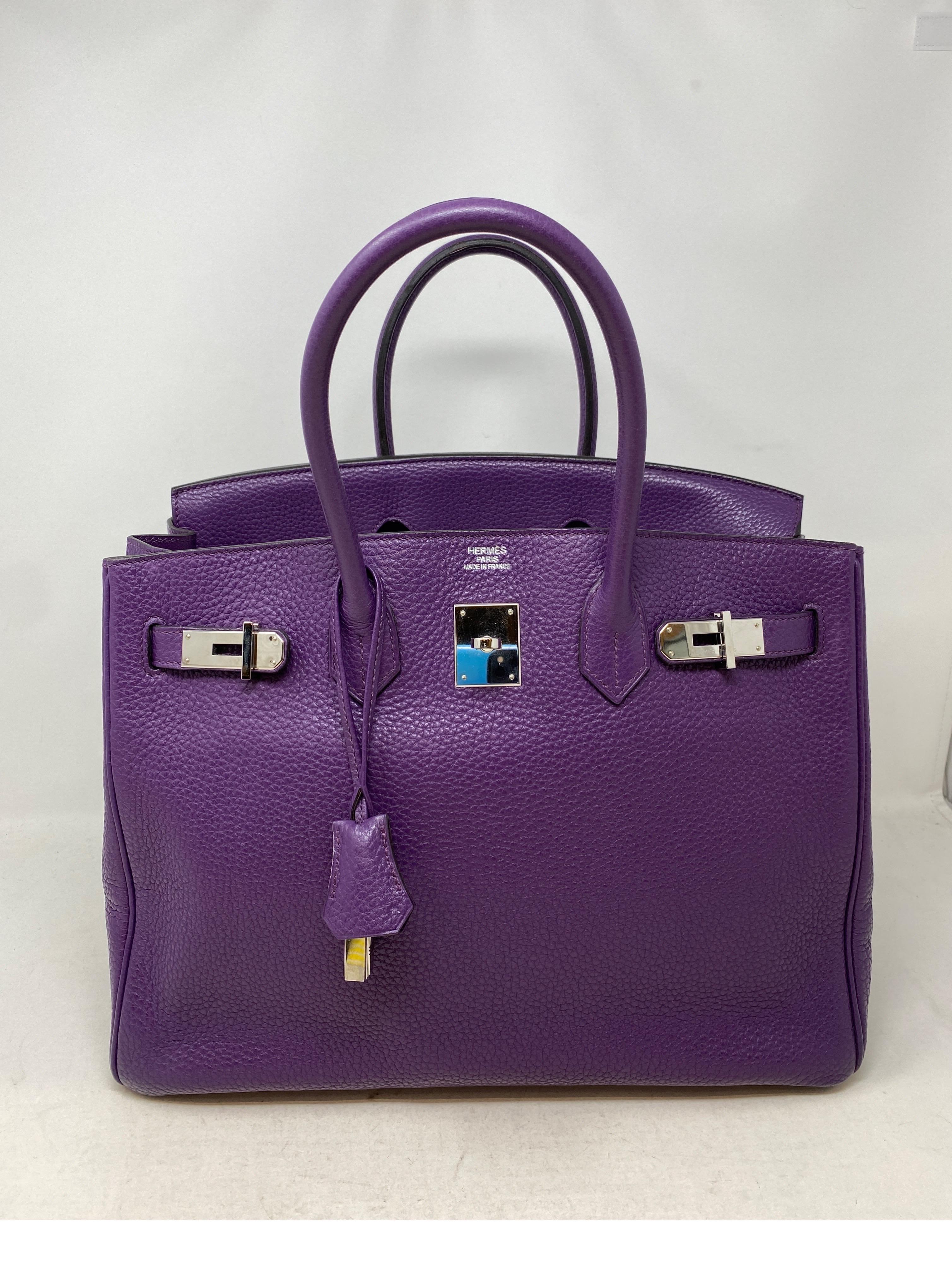 Hermes Ultra Violet Birkin 35 Bag 11