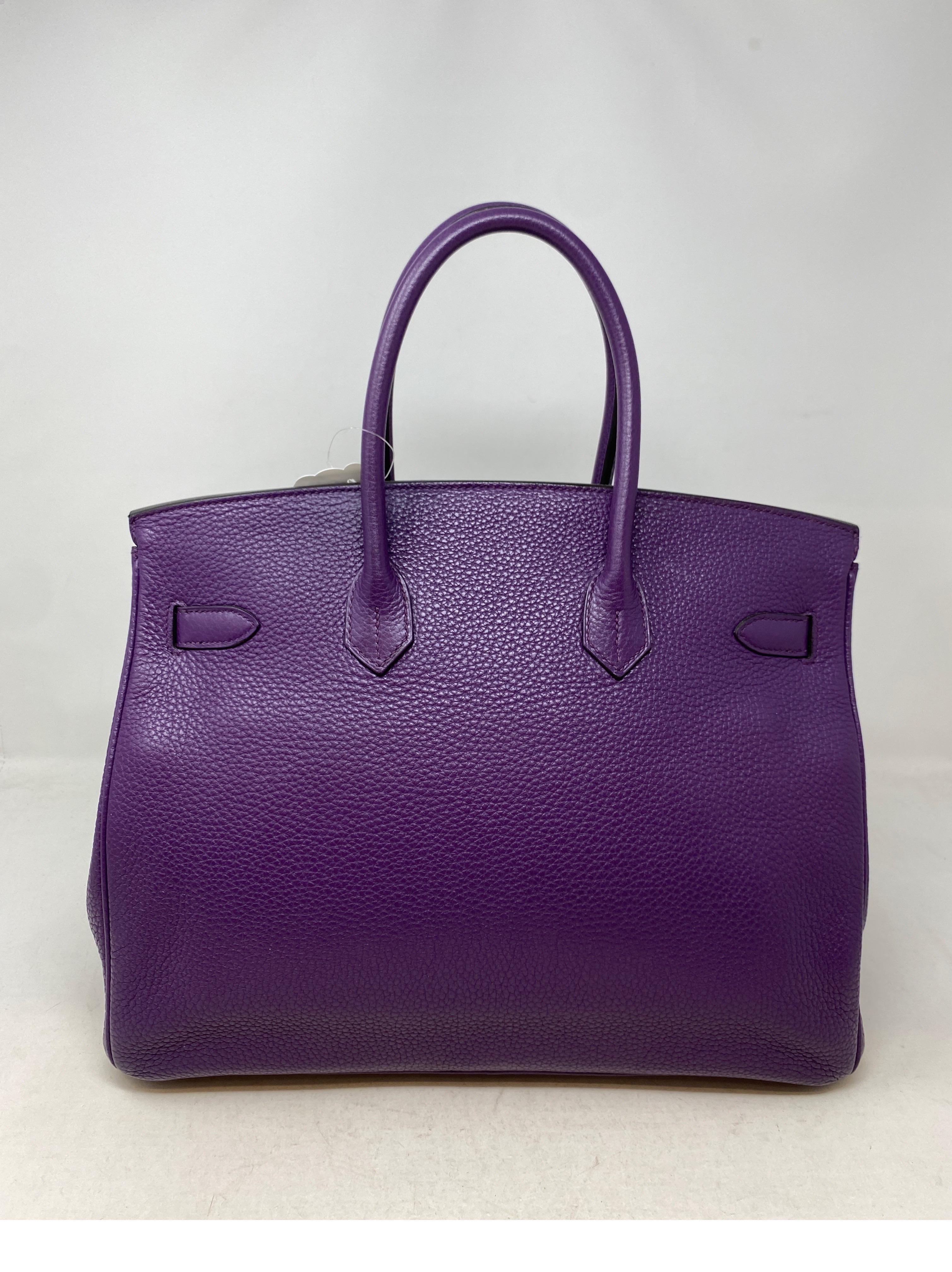 Purple Hermes Ultra Violet Birkin 35 Bag