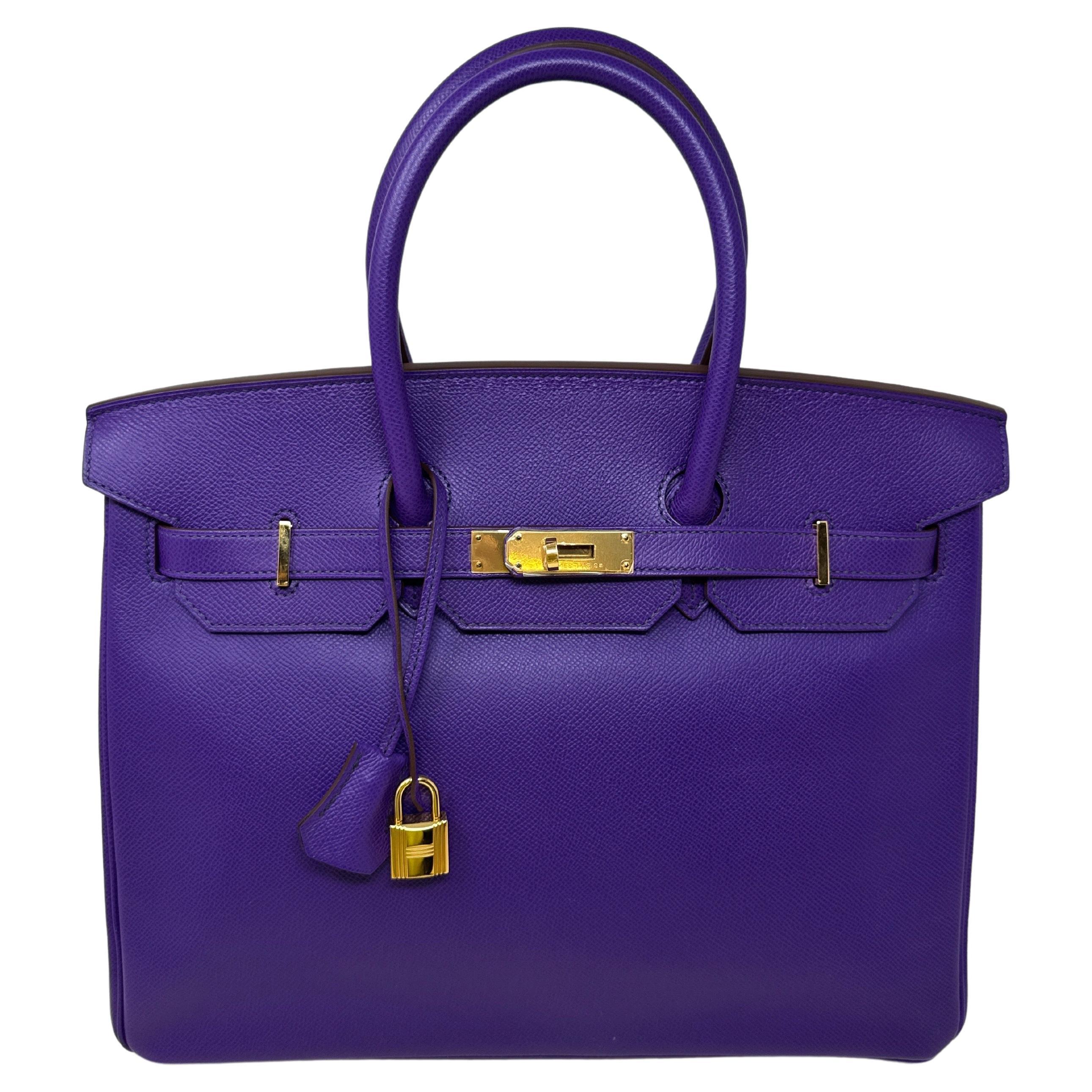 Hermes Ultra Violet Birkin 35 Bag 