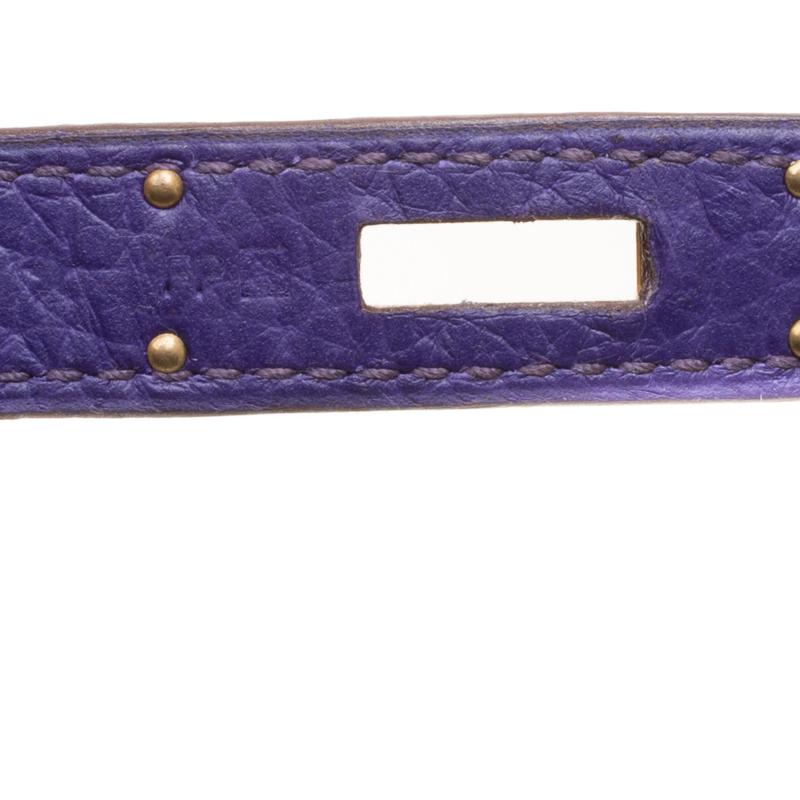 Hermes Ultra Violet Clemence Leather Gold Hardware Birkin 40 Bag 2