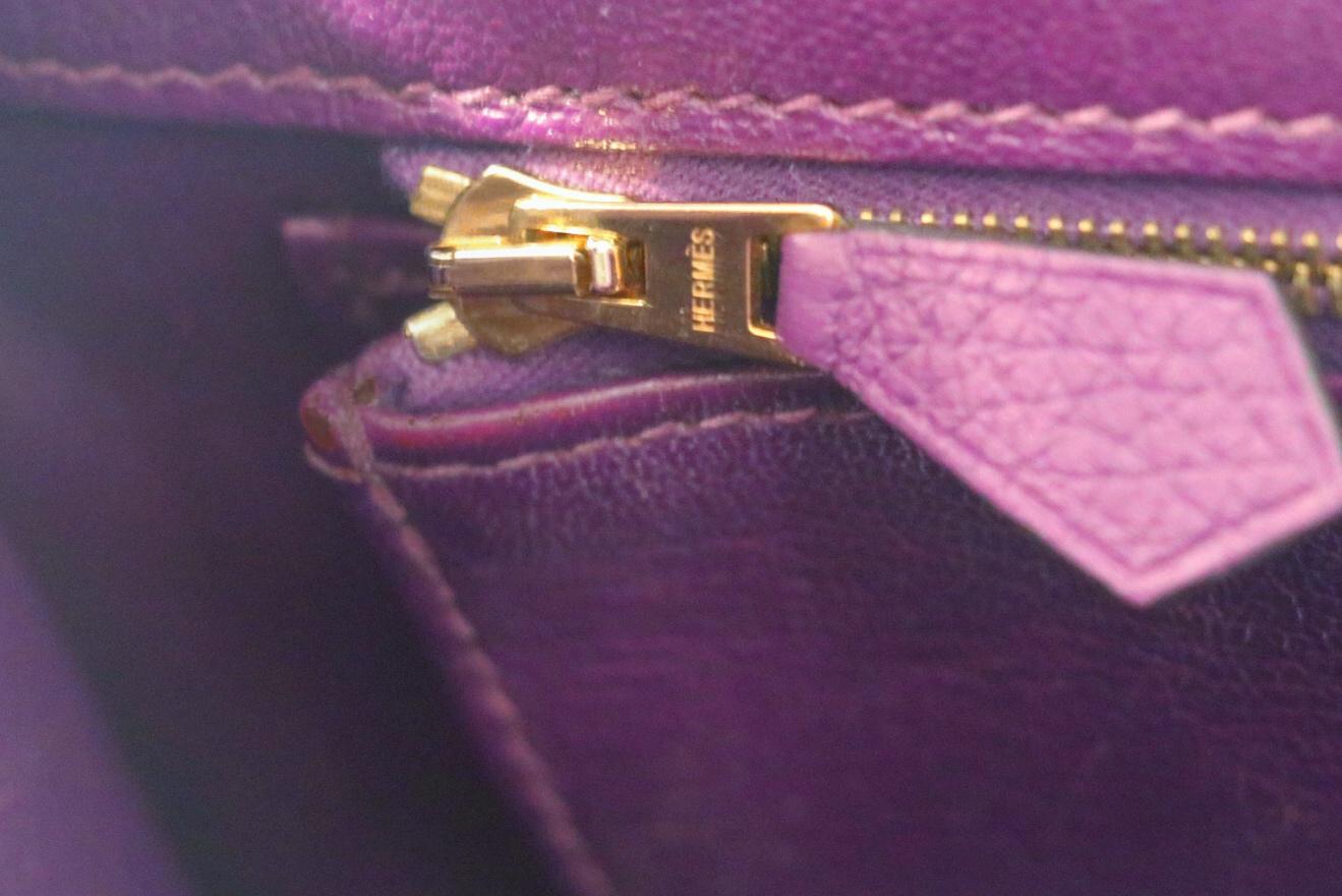 Bolso Birkin Hermes Ultra Violeta Togo 30 cm con GHW 3