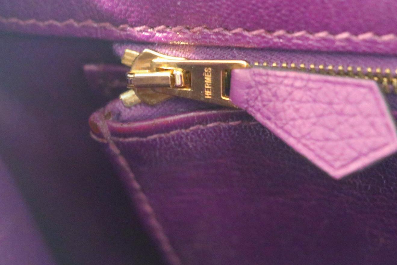 Women's Hermes Ultra Violet Togo 30 cm Birkin Bag with GHW