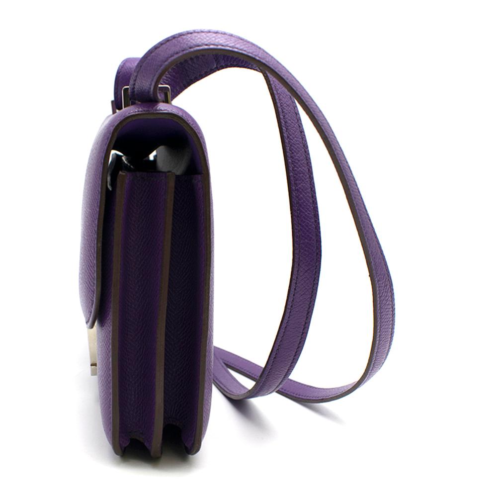 Purple Hermes Ultra Violet Togo Leather Constance Elan For Sale