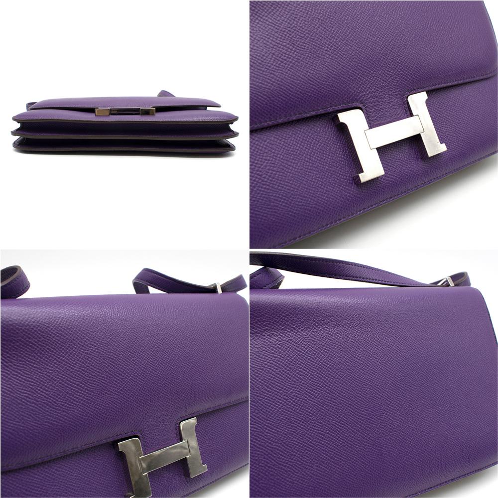 Purple Hermes Ultra Violet Togo Leather Constance Elan For Sale