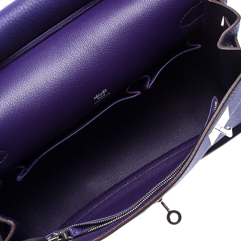 Hermes Ultraviolet Clemence Leather Palladium Hardware Jypsiere 28 Bag 5