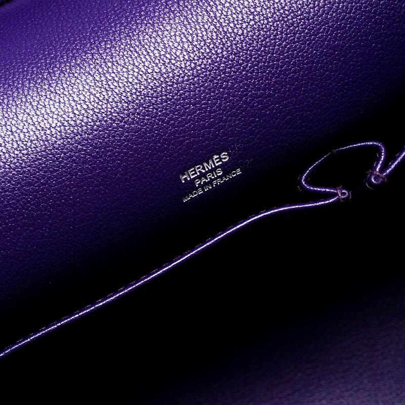 Hermes Ultraviolet Clemence Leather Palladium Hardware Jypsiere 28 Bag 6