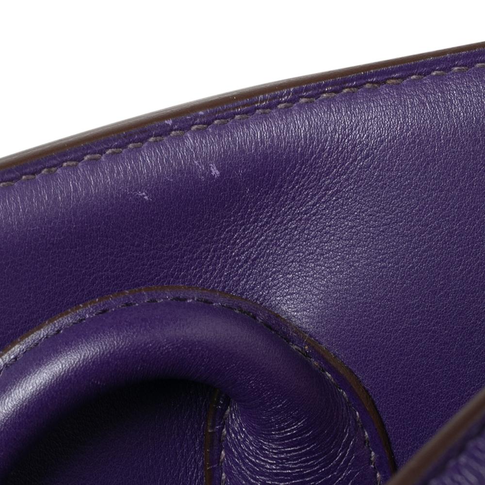 Hermès Ultraviolet Swift Leather Gold Plated Birkin 35 Bag 5