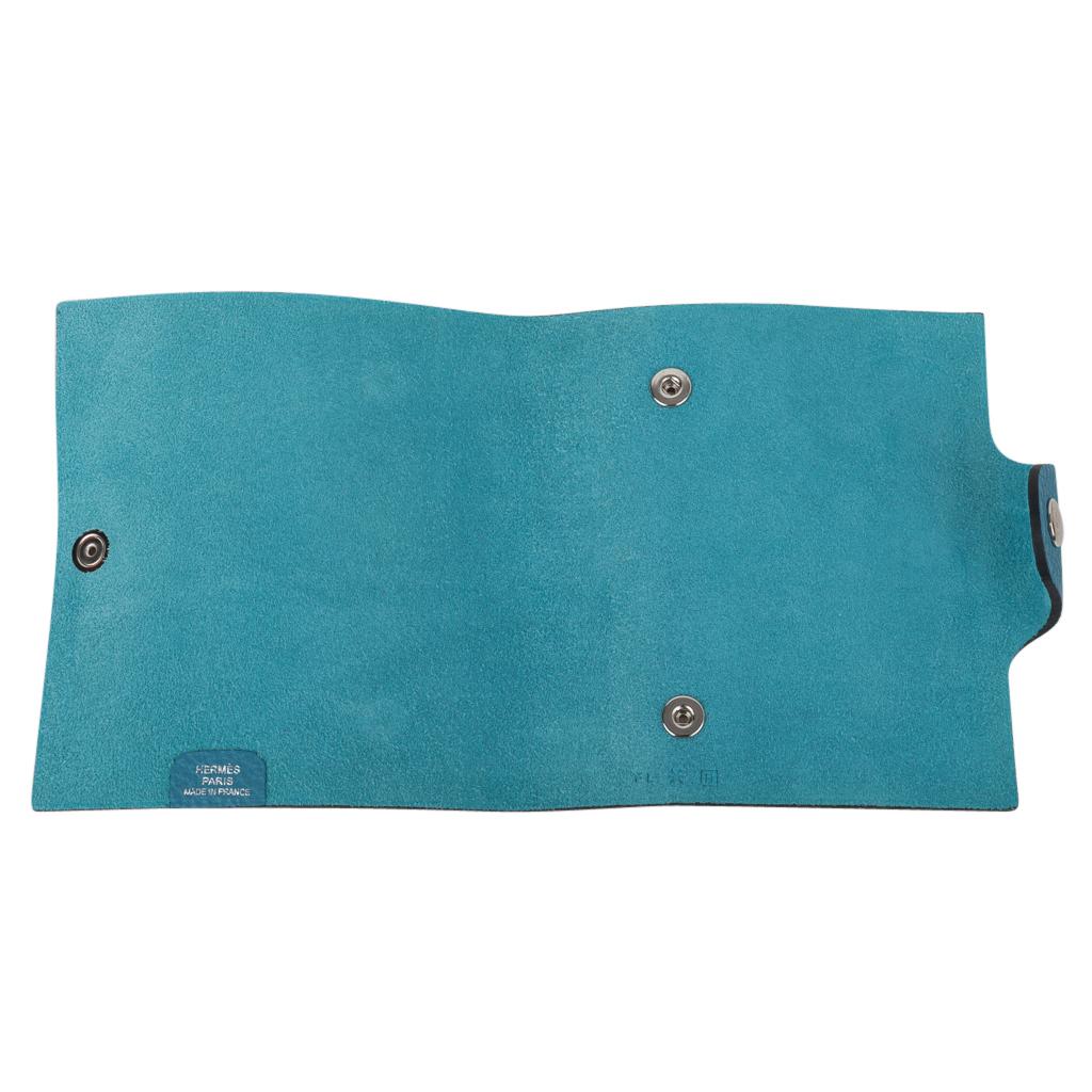 Hermes Ulysse Mini Notebook Cover Turquoise with Lined Notebook Refill 2
