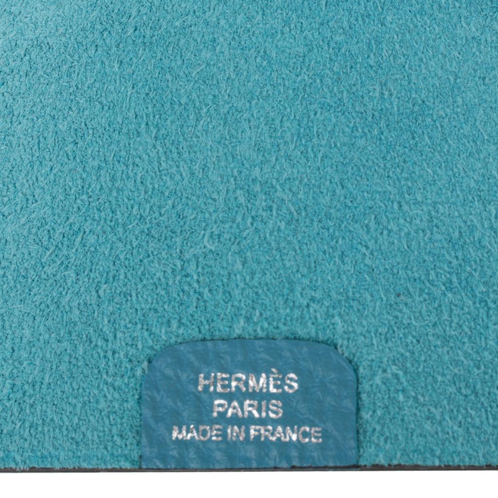 Hermes Ulysse Mini Notebook Cover Turquoise with Lined Notebook Refill 3