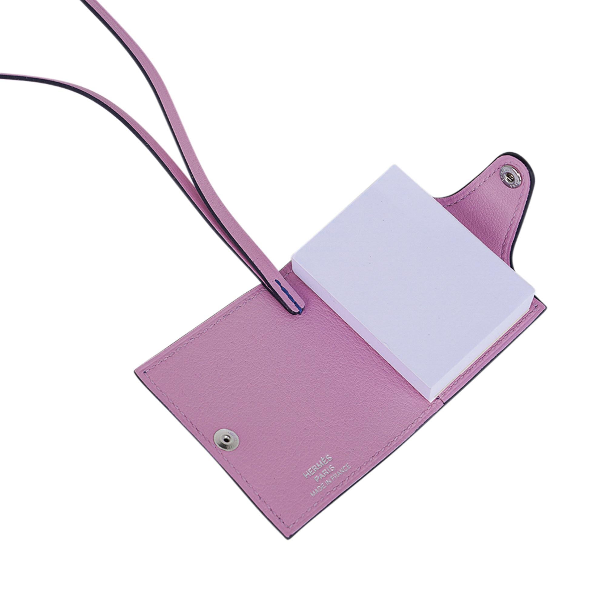 Hermes Ulysse Nano Bag Charm Blue de France / Mauve Sylvestre 4