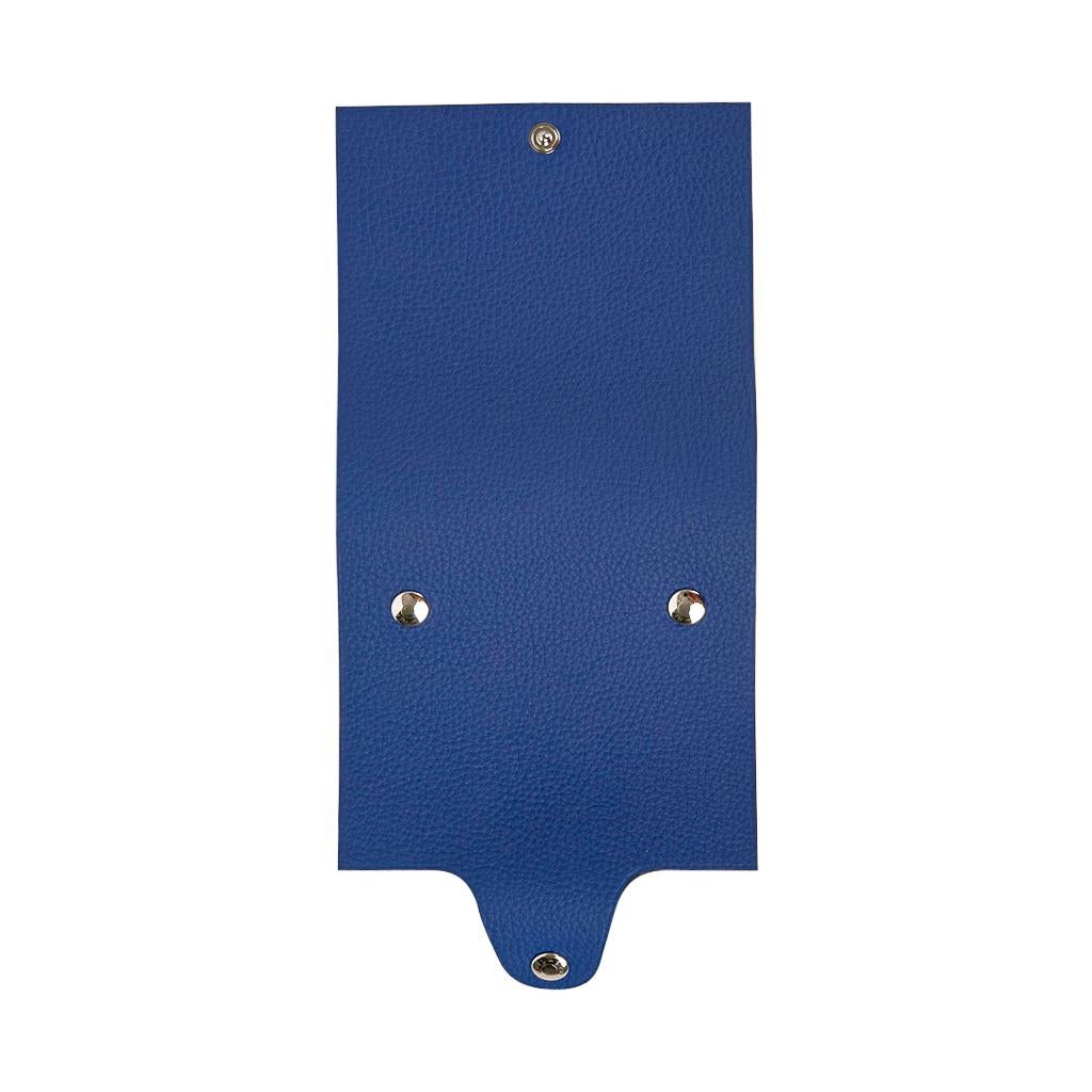 Women's or Men's Hermes Ulysse Notebook Cover Blue Electric Mini Model 
