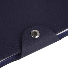 Hermes Ulysse Notebook Cover Blue Nuit MM Model w/ Refill New