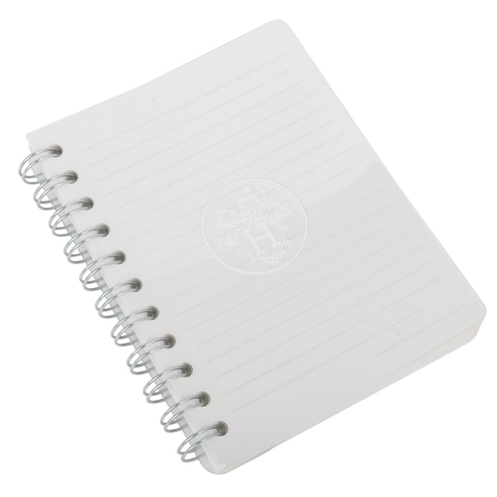Women's or Men's Hermes Ulysse Notebook Cover Gris Mouette PM Model with Lined Paper Refill