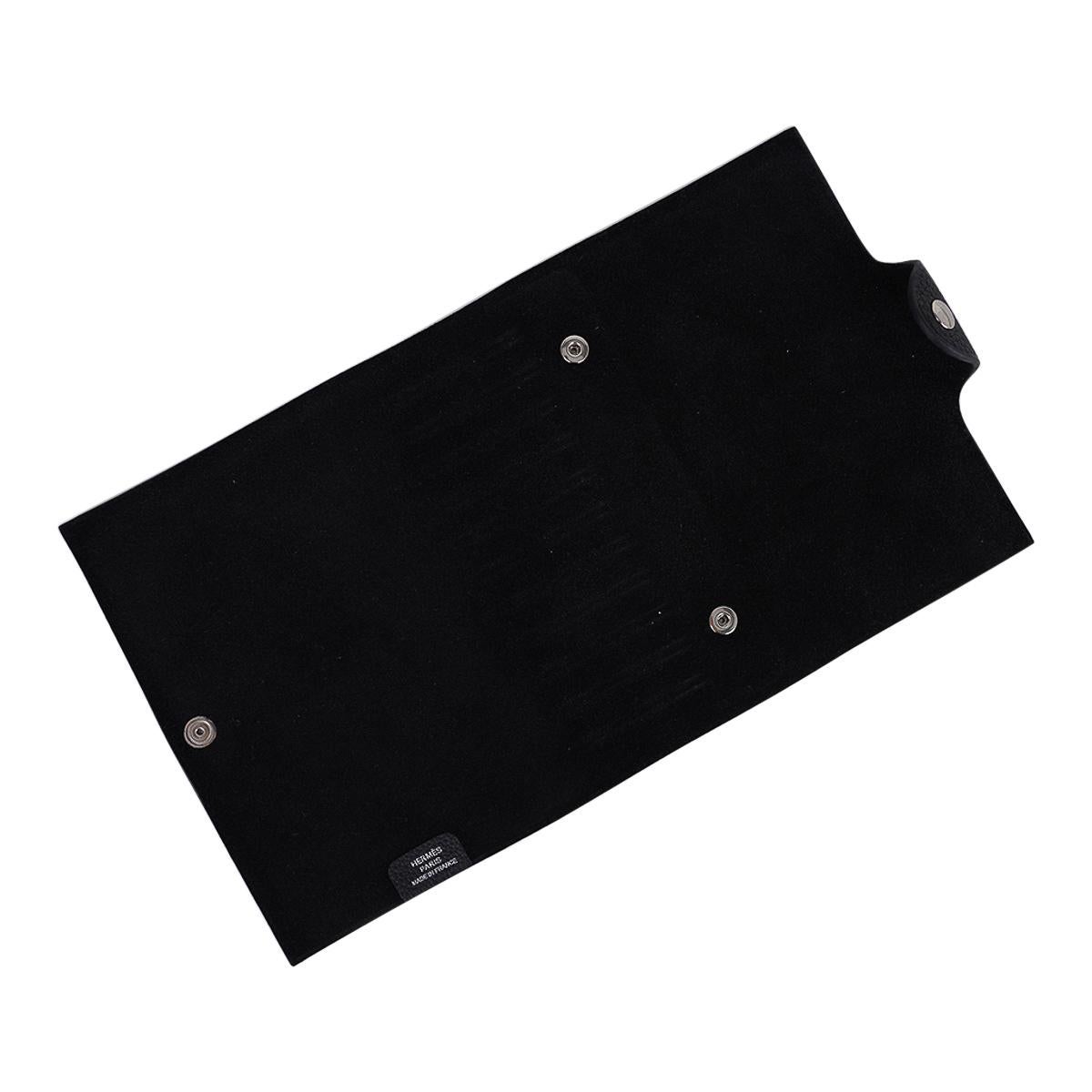 Hermès - Couverture de carnet de notes Ulysse PM avec recharge en cuir togo noir en vente 5