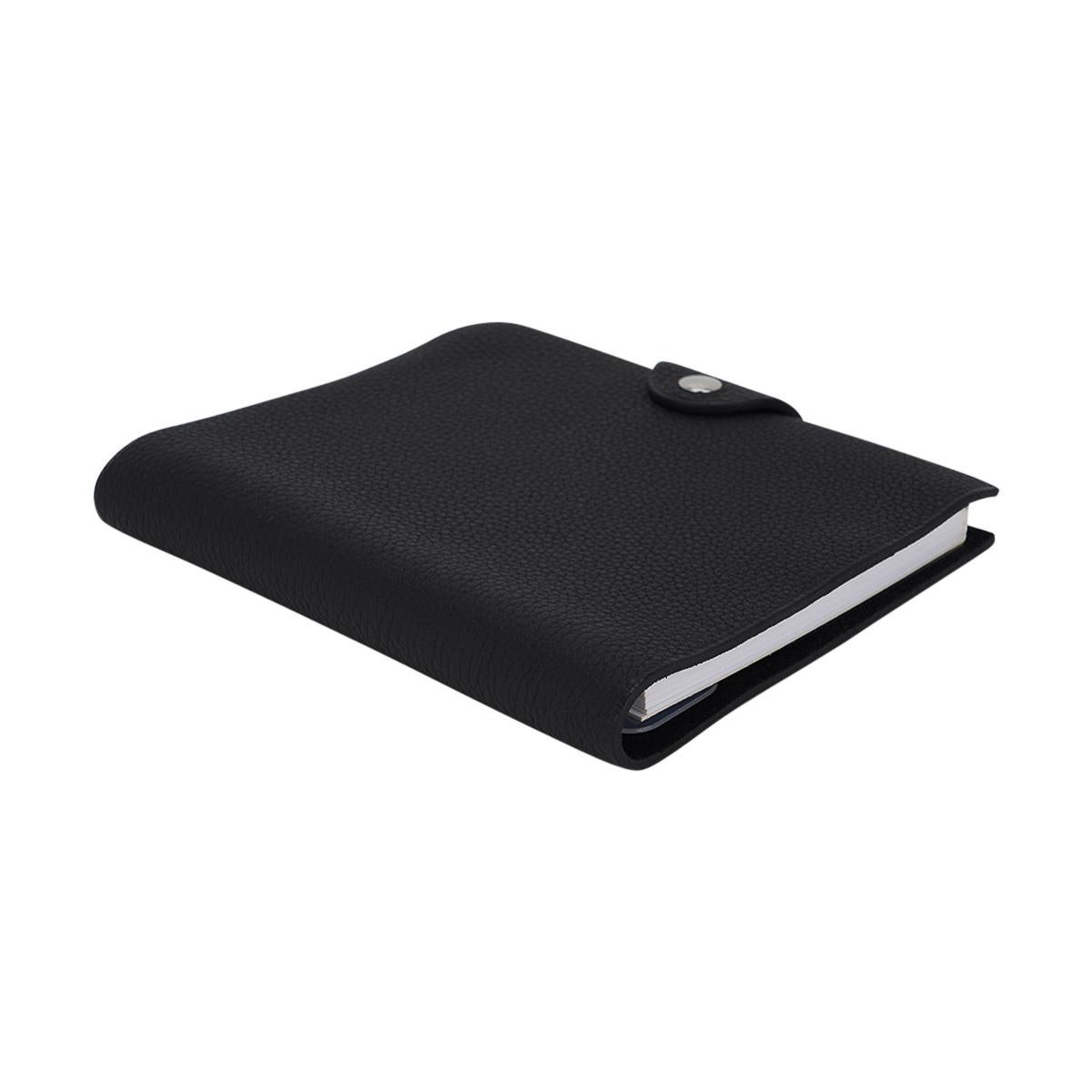 Hermès Ulysse PM Notebook-Deckel mit schwarzem Togo-Lederfüllung im Zustand „Neu“ im Angebot in Miami, FL