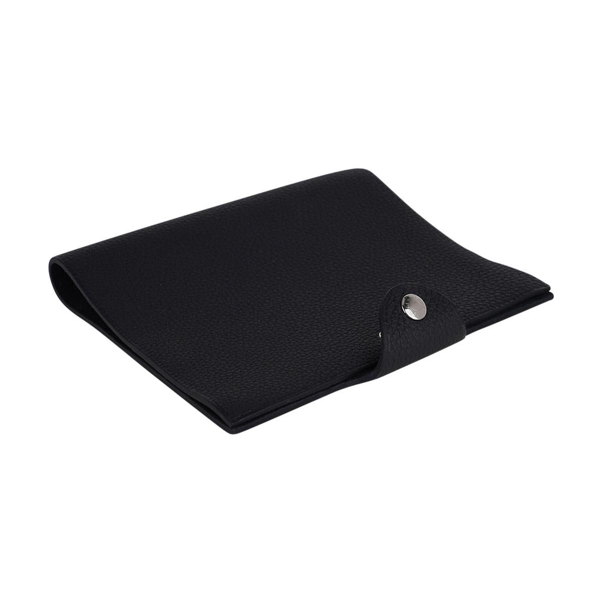 Hermès Ulysse PM Notebook-Deckel mit schwarzem Togo-Lederfüllung für Damen oder Herren im Angebot