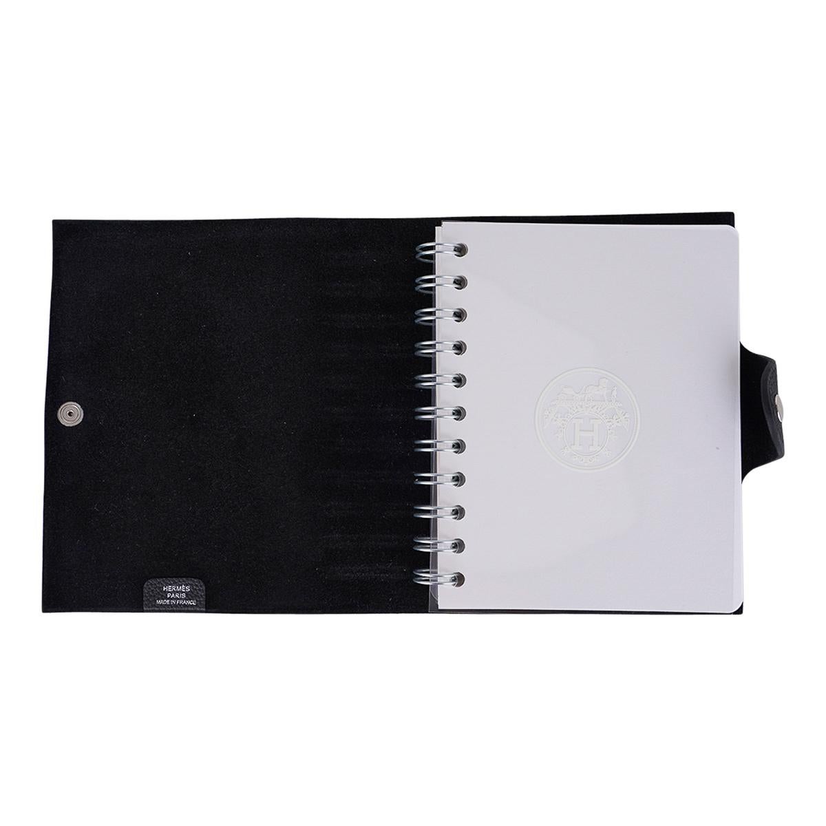 Hermès Ulysse PM Notebook-Deckel mit schwarzem Togo-Lederfüllung im Angebot 3