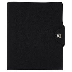 Hermes Ulysse PM Notebook Cover w/ Refill Black Togo Leather
