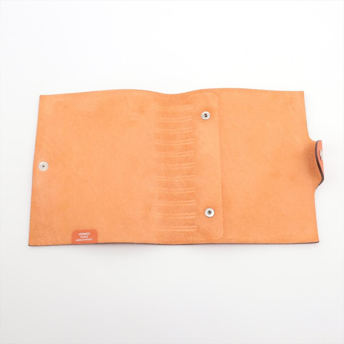 Hermès Ulysse PM Togo Notizbuch Abdeckung Orange für Damen oder Herren im Angebot