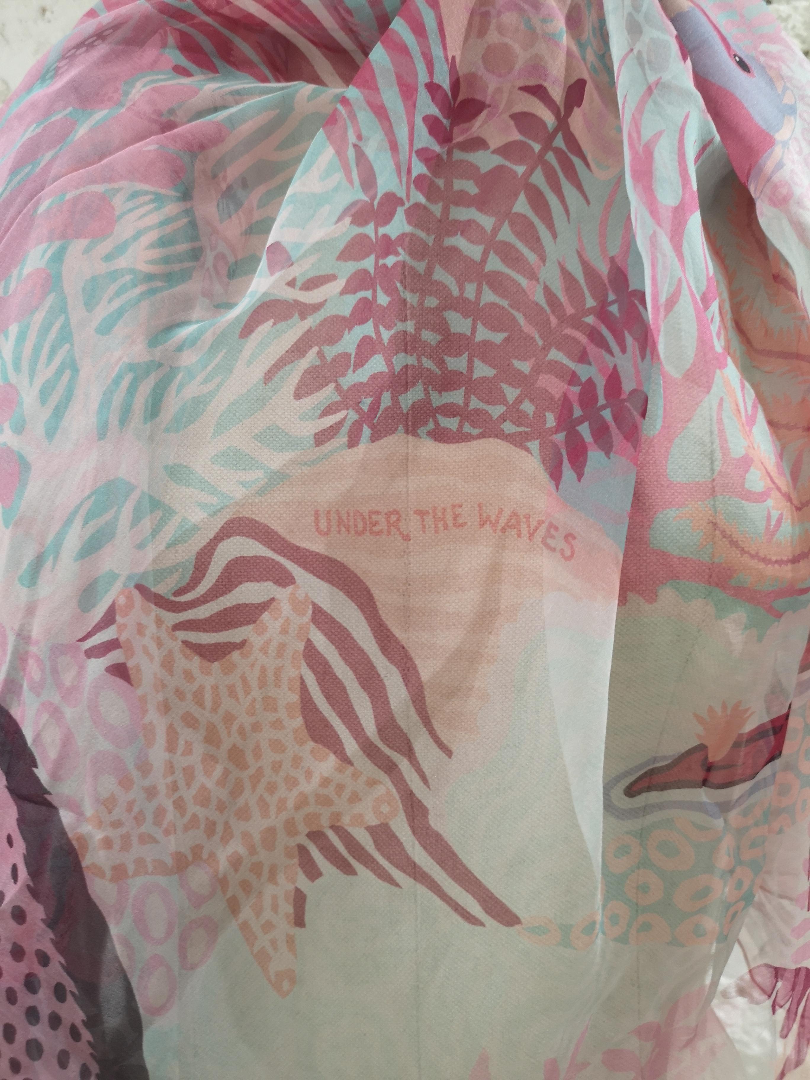 Hermès Under the Waves Silk Scarf , shawl  3
