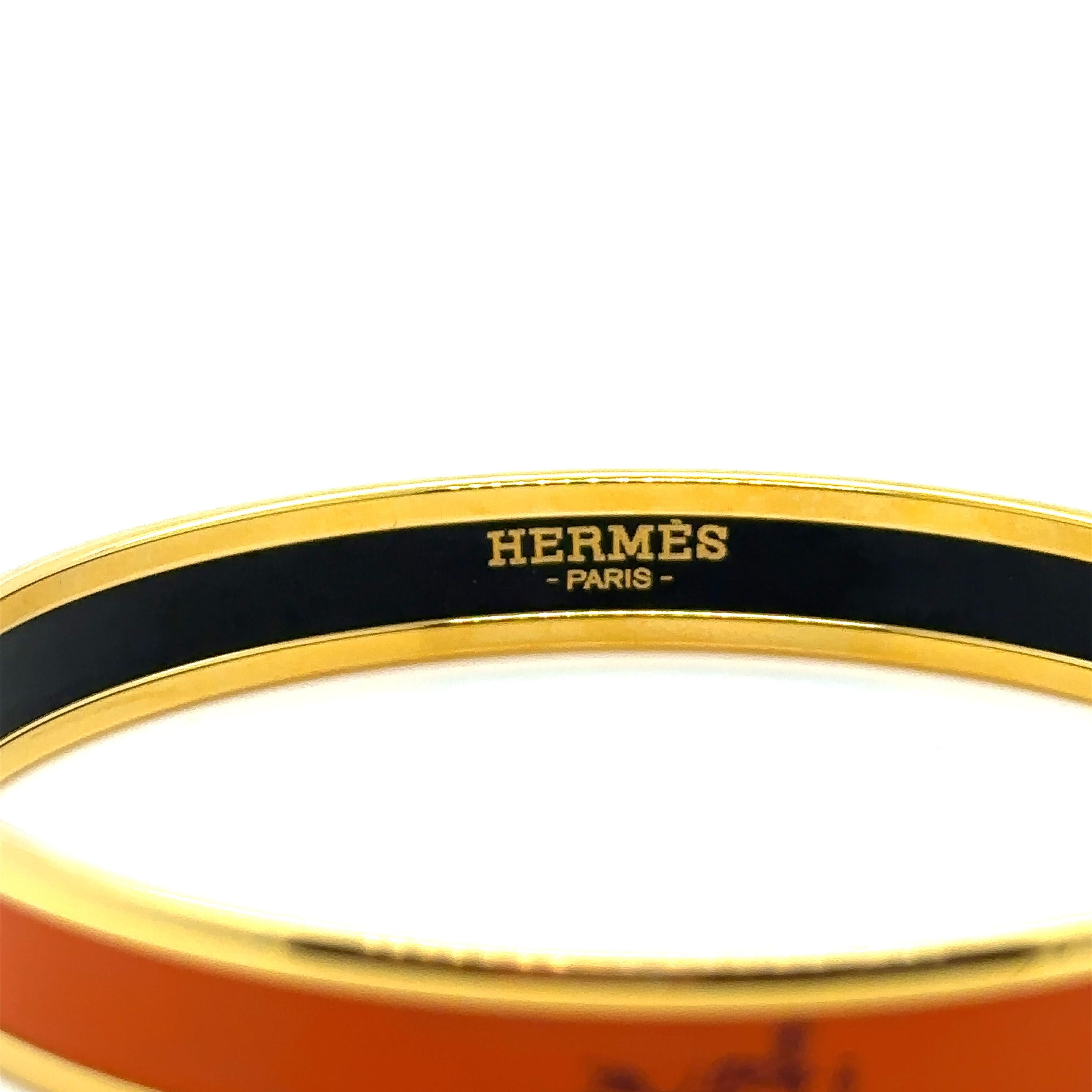 Women's Hermes Uni Bangle Extra Narrow Orange