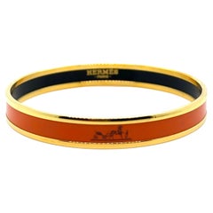 Hermes Uni Bangle Extra Narrow Orange