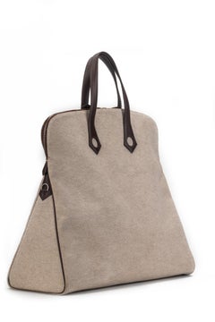 Hermes Unisex Oversize Toile Weekender Bag