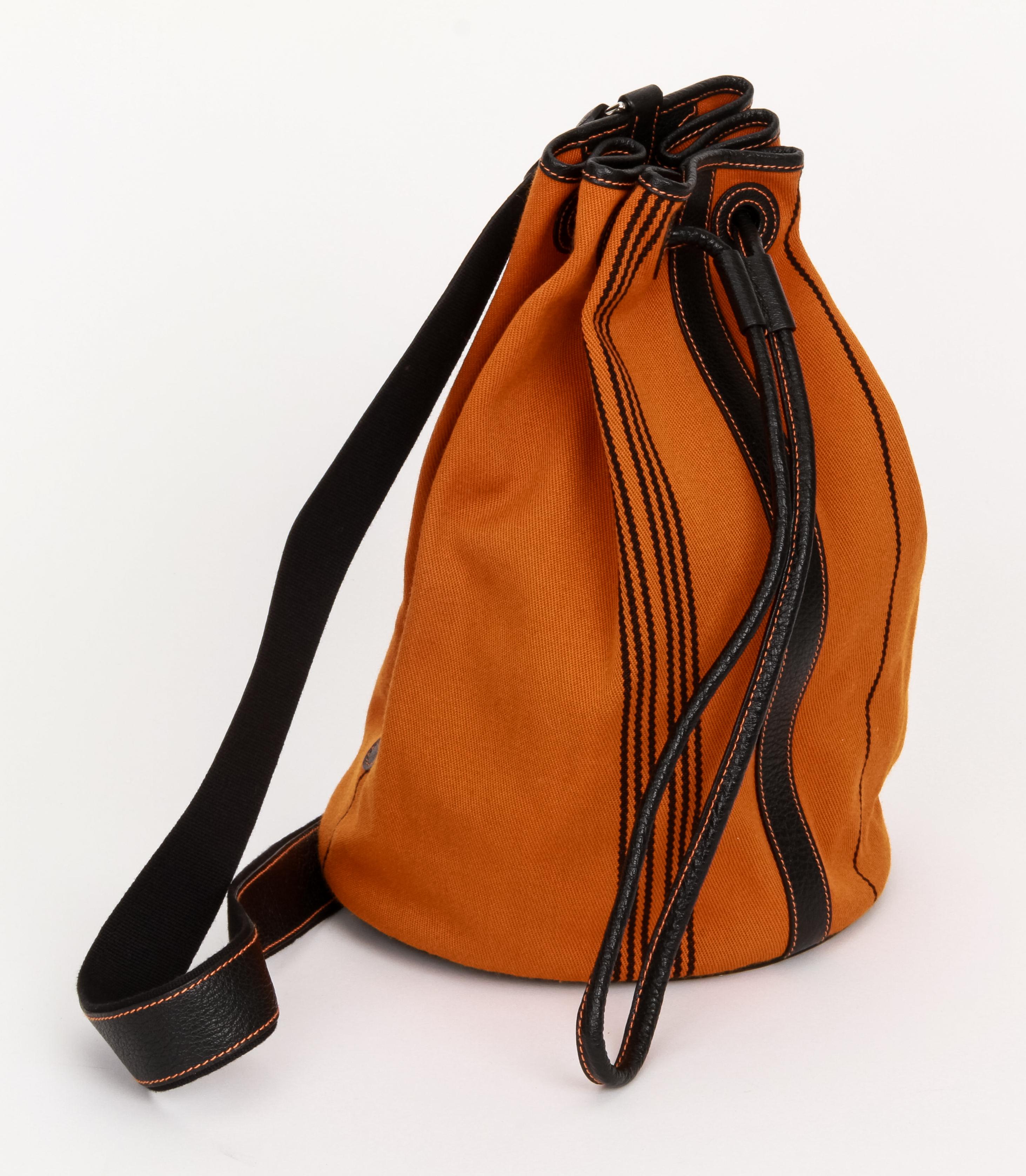 Brown Hermes Unisex Potiron Toile Shoulder Bag