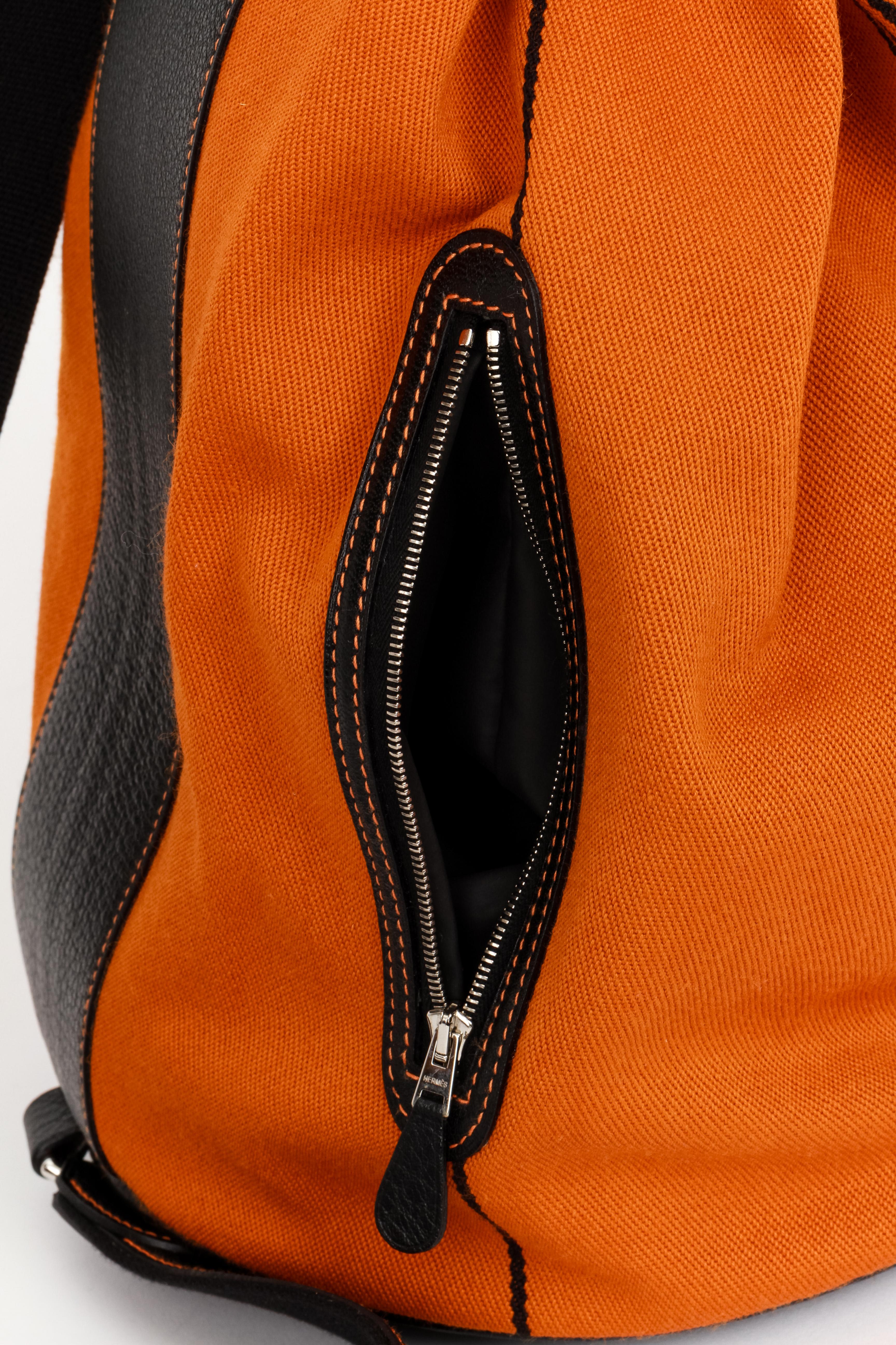 Hermes Unisex Potiron Toile Shoulder Bag 4