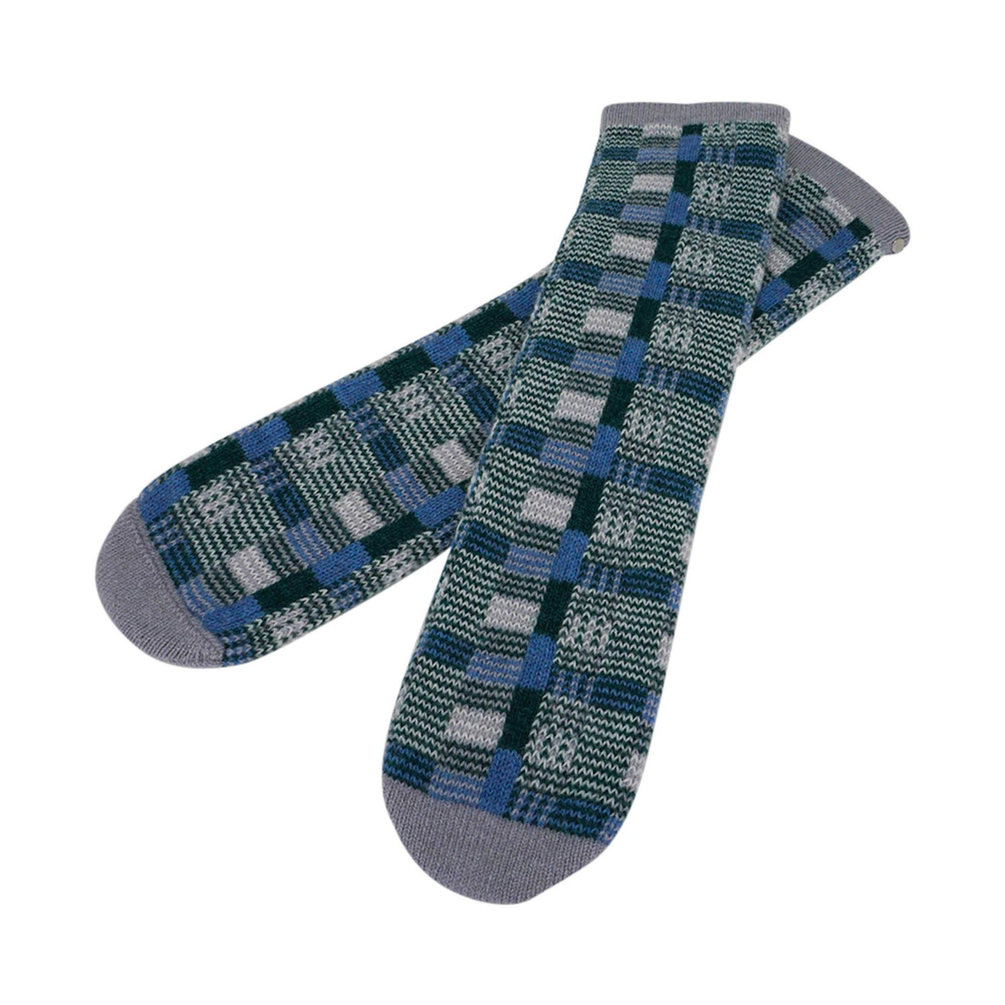 Hermes Unisex Sherwood Socks in Bleu Denim Cashmere For Sale 2