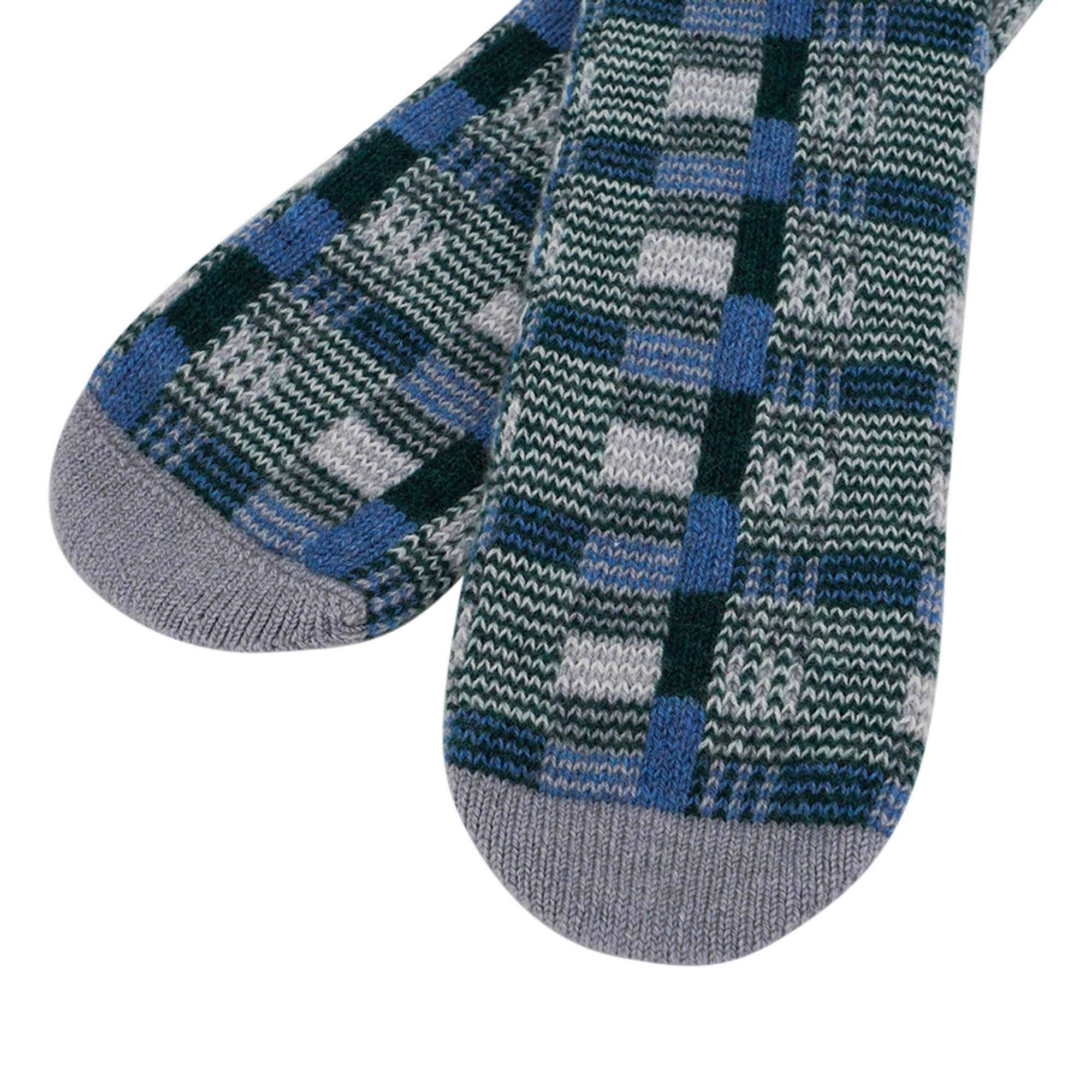 Hermes Unisex Sherwood Socks in Bleu Denim Cashmere For Sale 3