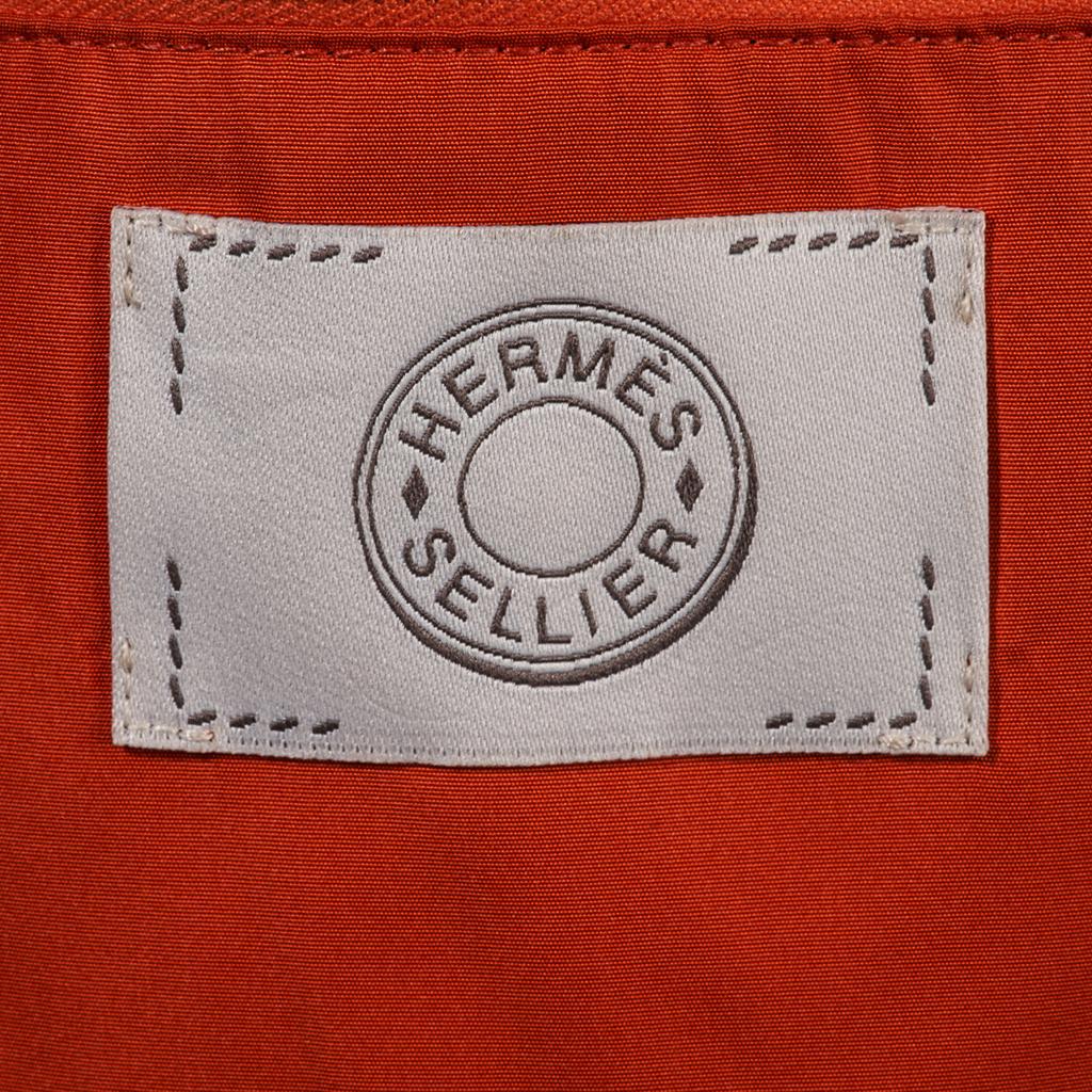 Hermes Unisex Sleeveless Orange Puffer Vest L New For Sale 4
