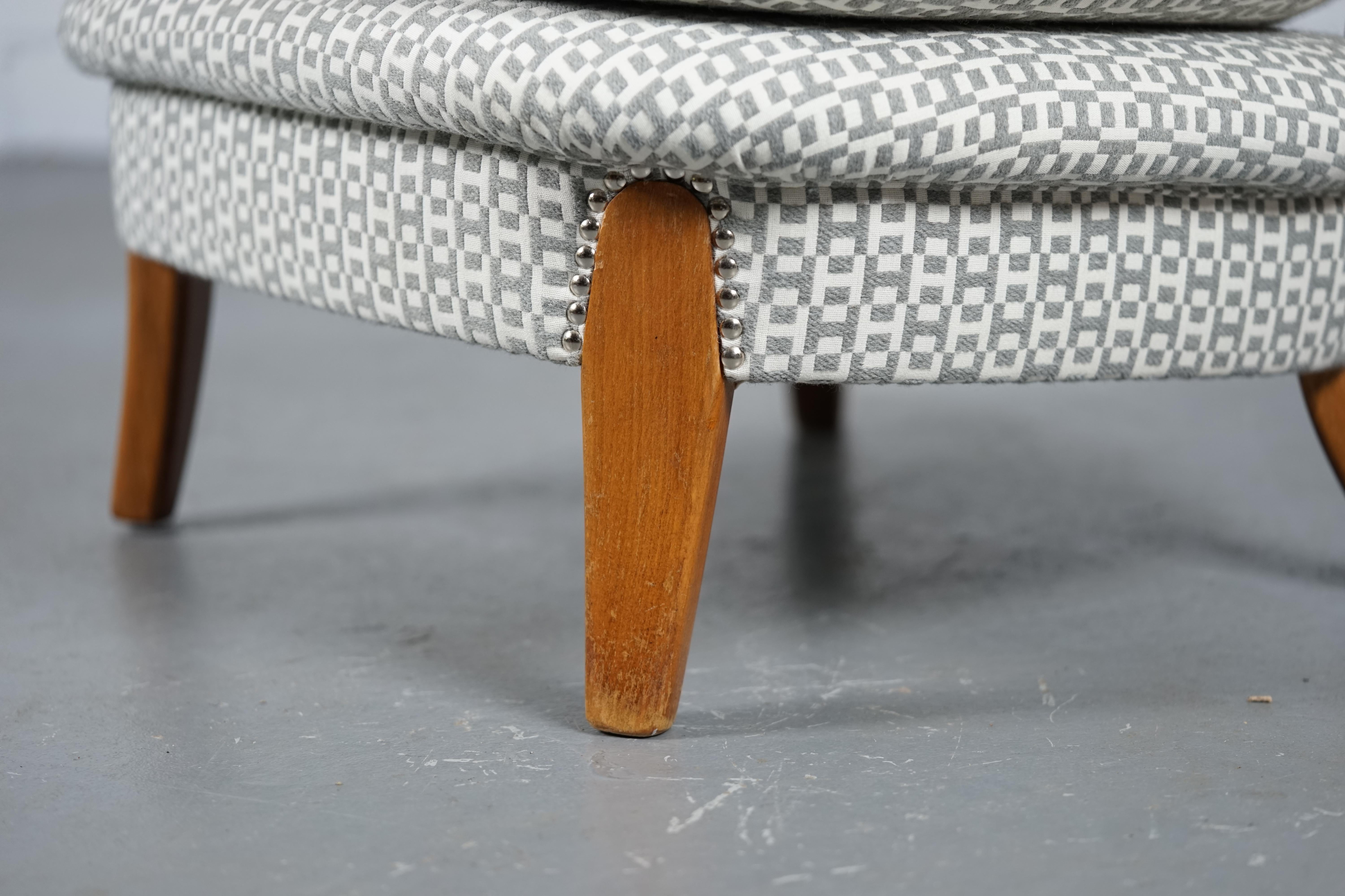 Sillón Schulz tapizado Hermès de Otto Schultz para Boet, años 40 en venta 3
