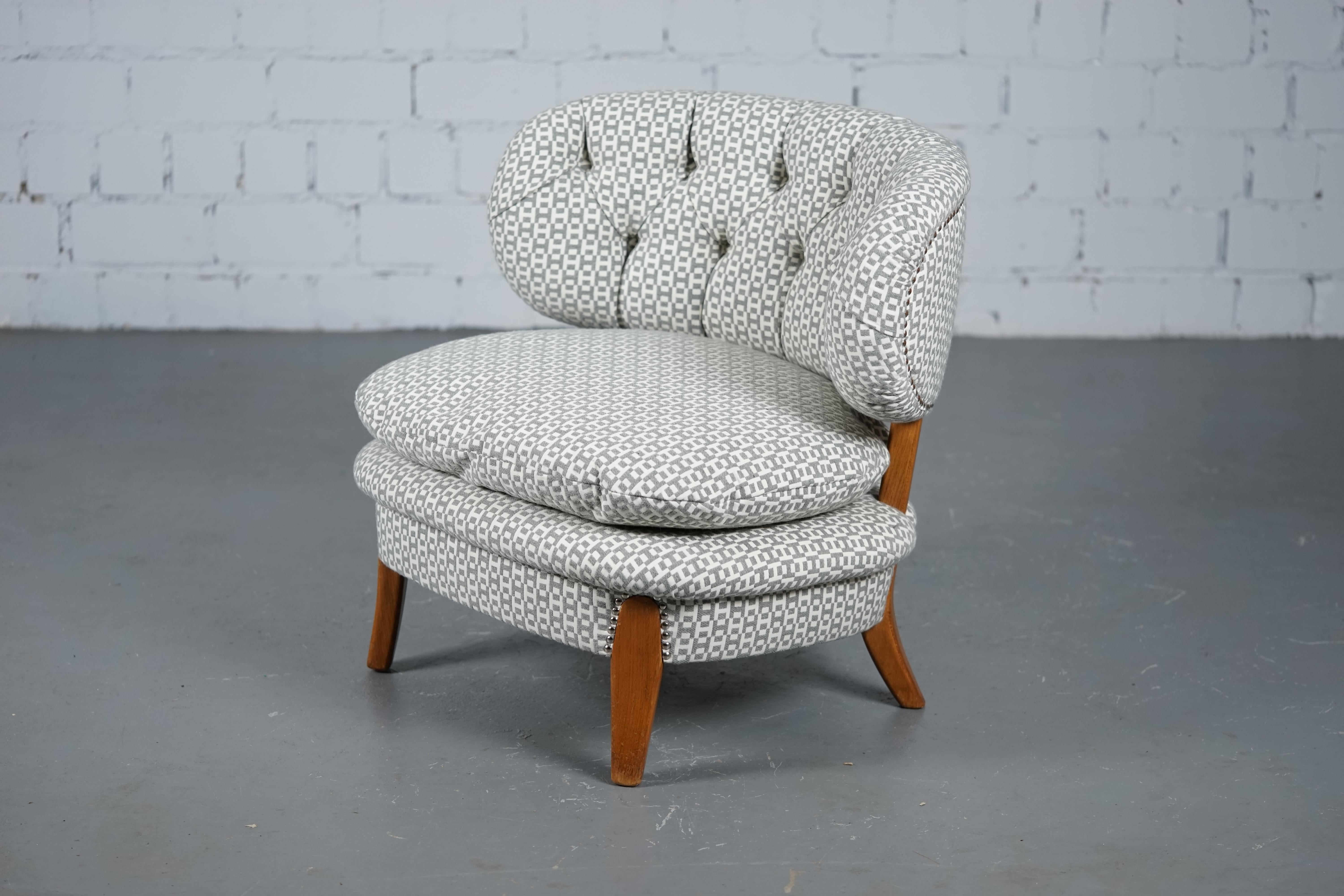 Hermès Upholstered Schulz Lounge Chair by Otto Schultz for Boet, 1940s For Sale 5