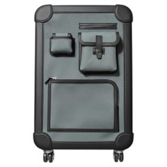 Hermès Valise R.M.S III Cabine Cargo Toile Goéland/Régate Vert Mangrove/Noir