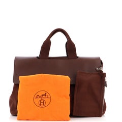 Hermes Valparaiso Bag Toile and Leather MM