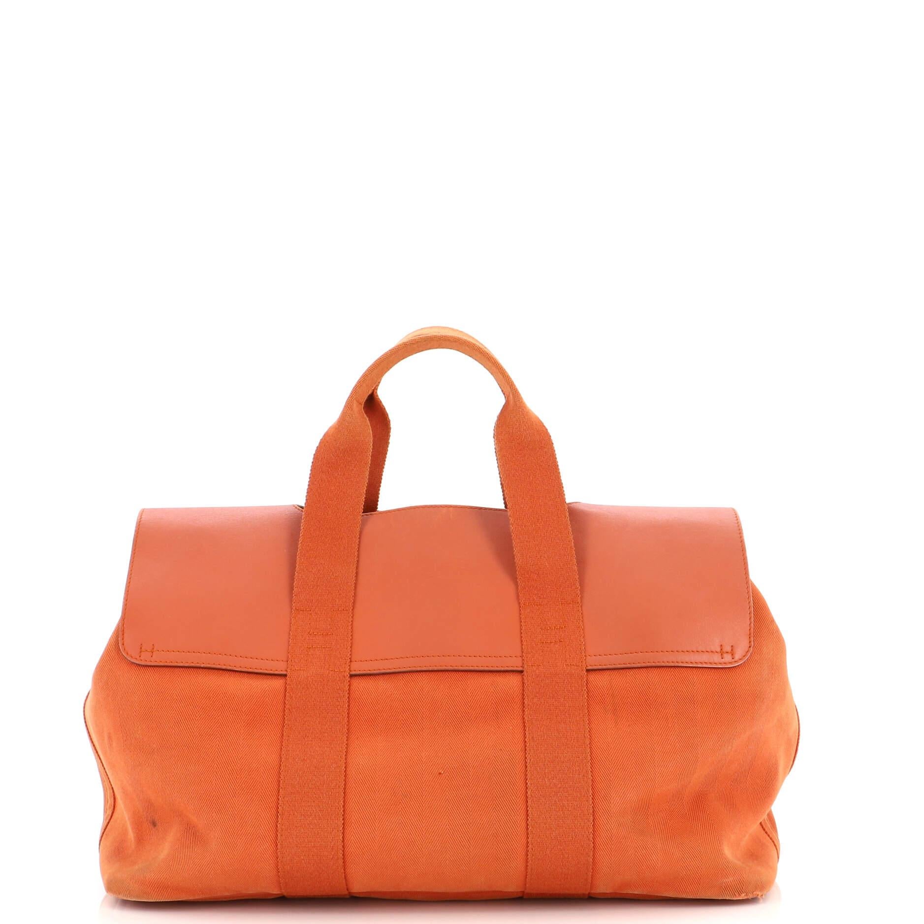 Women's Hermes Valparaiso Bag Toile and Leather MM For Sale