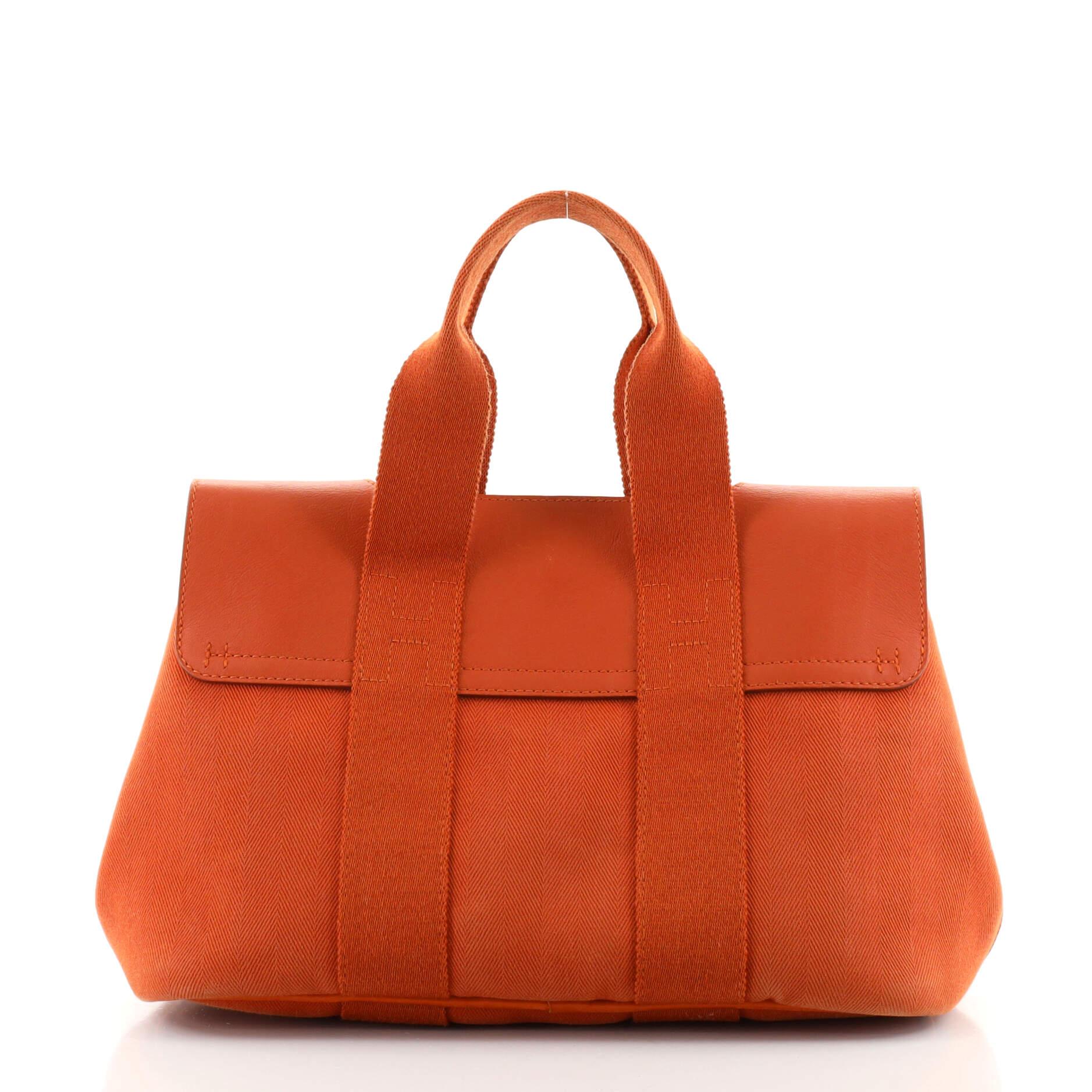 Hermes Valparaiso Tasche Toile und Leder PM (Rot)