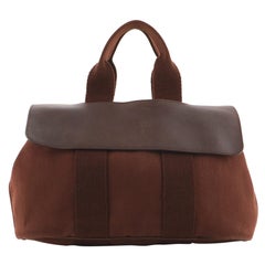 Hermes Valparaiso Bag Toile and Leather PM