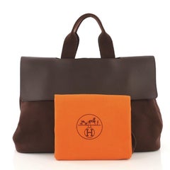 Hermes Valparaiso Handbag Toile and Leather MM