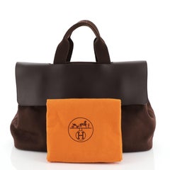 Hermes Valparaiso Handbag Toile and Leather MM