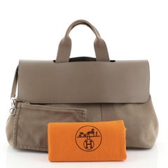 Hermes Valparaiso Handbag Toile and Leather MM